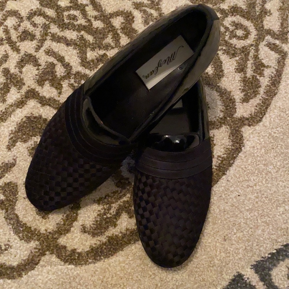 Mezlan Brentwood woven loafer tuxedo shoe size 9